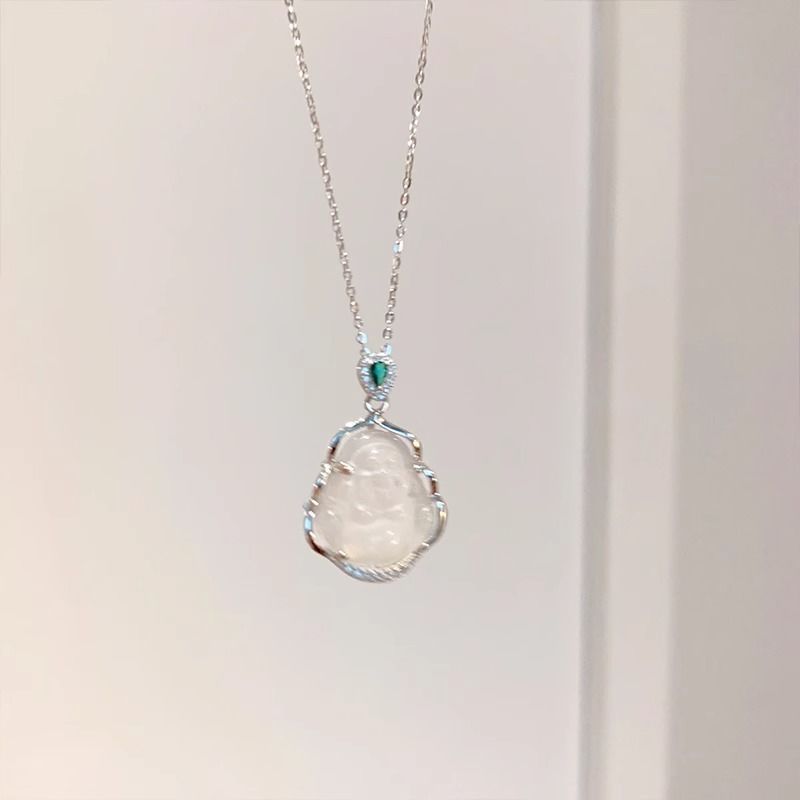 Serene Buddha - Inspired Jade Necklace