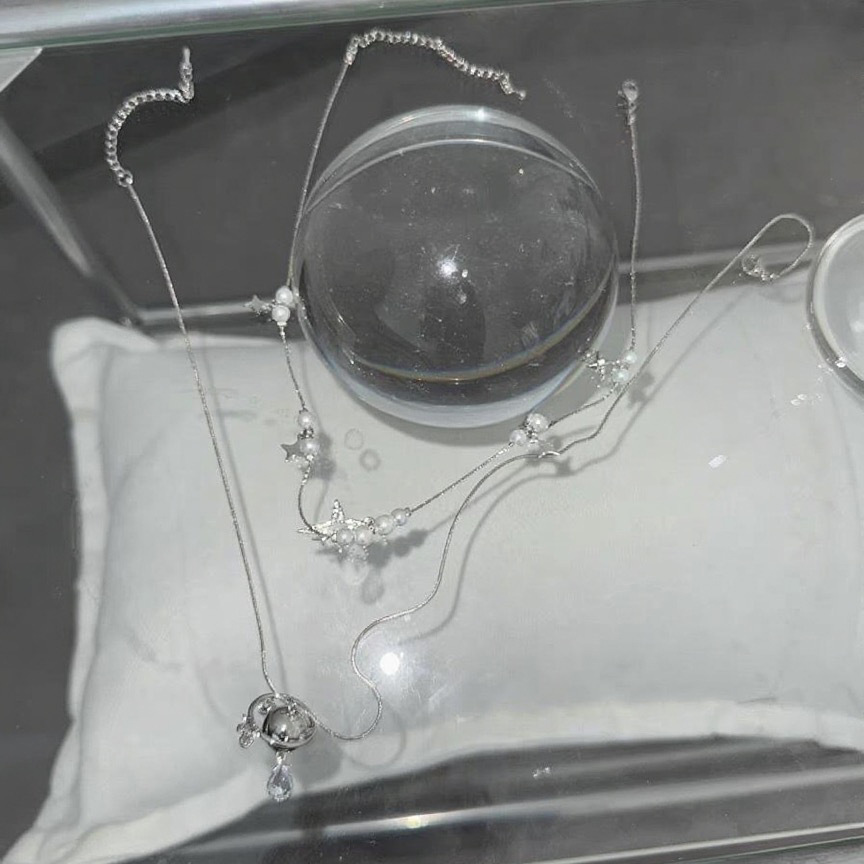 Galaxy Roaming | Pearl - Starlight Interwoven Dreamy Necklace