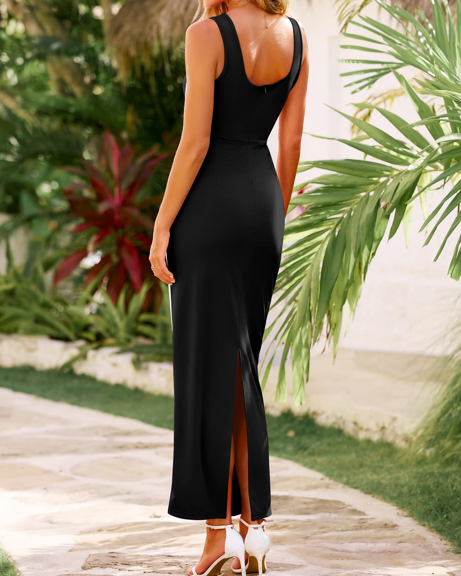 Square Neck Sleeveless Long Dress(BUY 2 FREE SHIPPING)