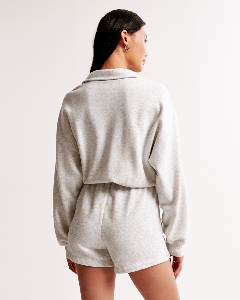 Long-Sleeve Polo Fleece Romper(BUY MORE SAVE MORE)