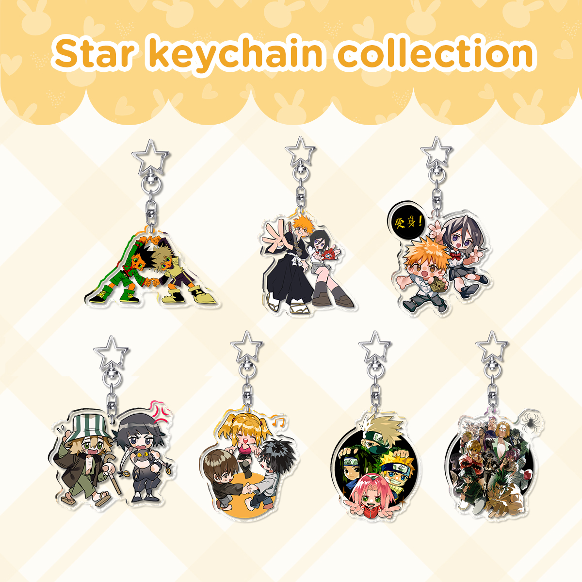 Star keychain collection
