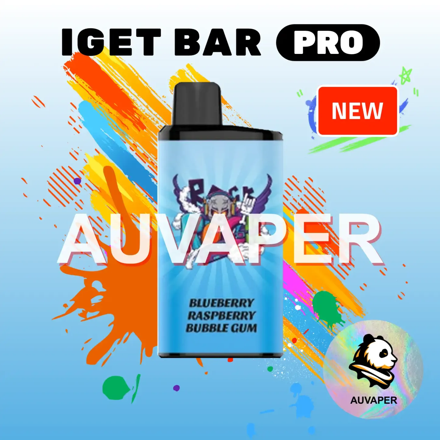 Blueberry rashberry bubble gum Iget Bar Pro