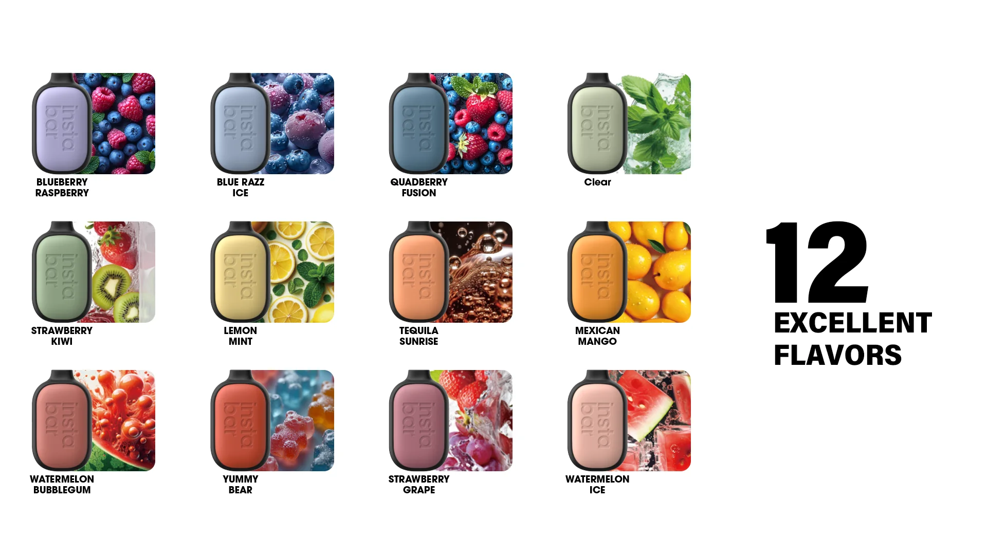 Insta Bar Max 7500 Puffs Flavors