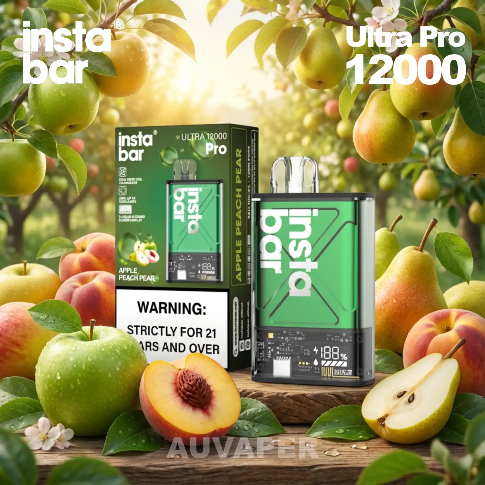 Apple Peach Pear InstaBar Ultra Pro
