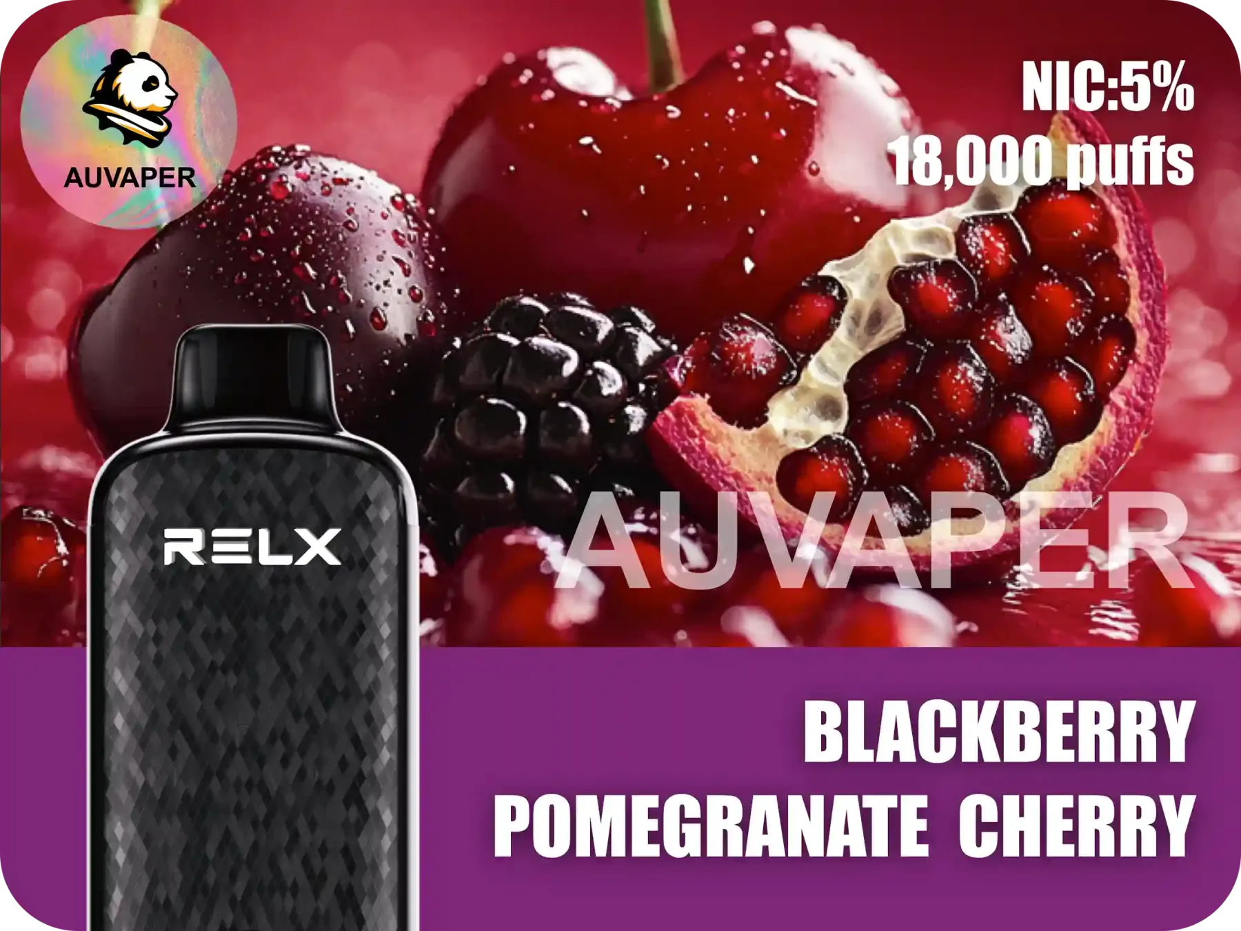 Blackberry Pomegranate Cherry Relx Sparta-AUVAPER