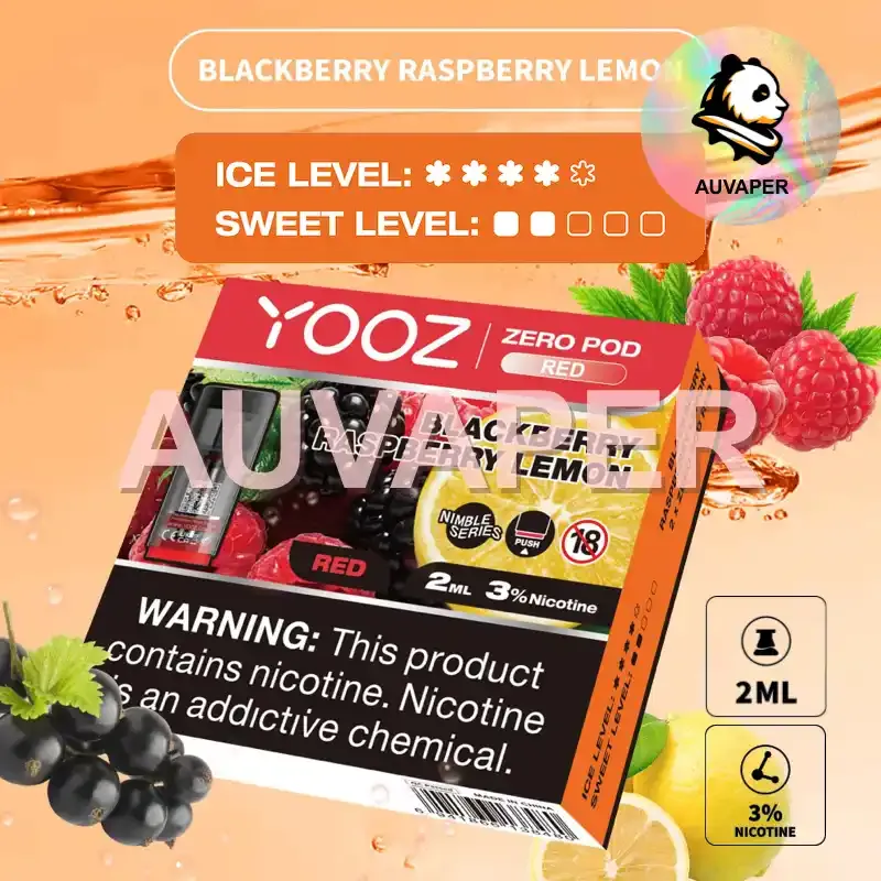 Blackberry Raspberry Lemon Zero Pod(2per box)-AUVAPER