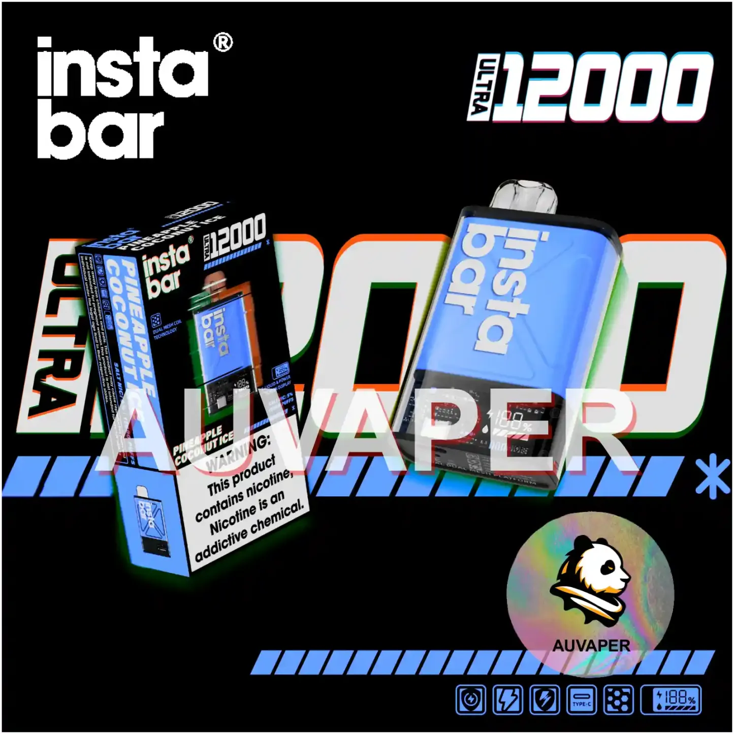 Blue Razz lce Insta Bar Ultra-AUVAPER