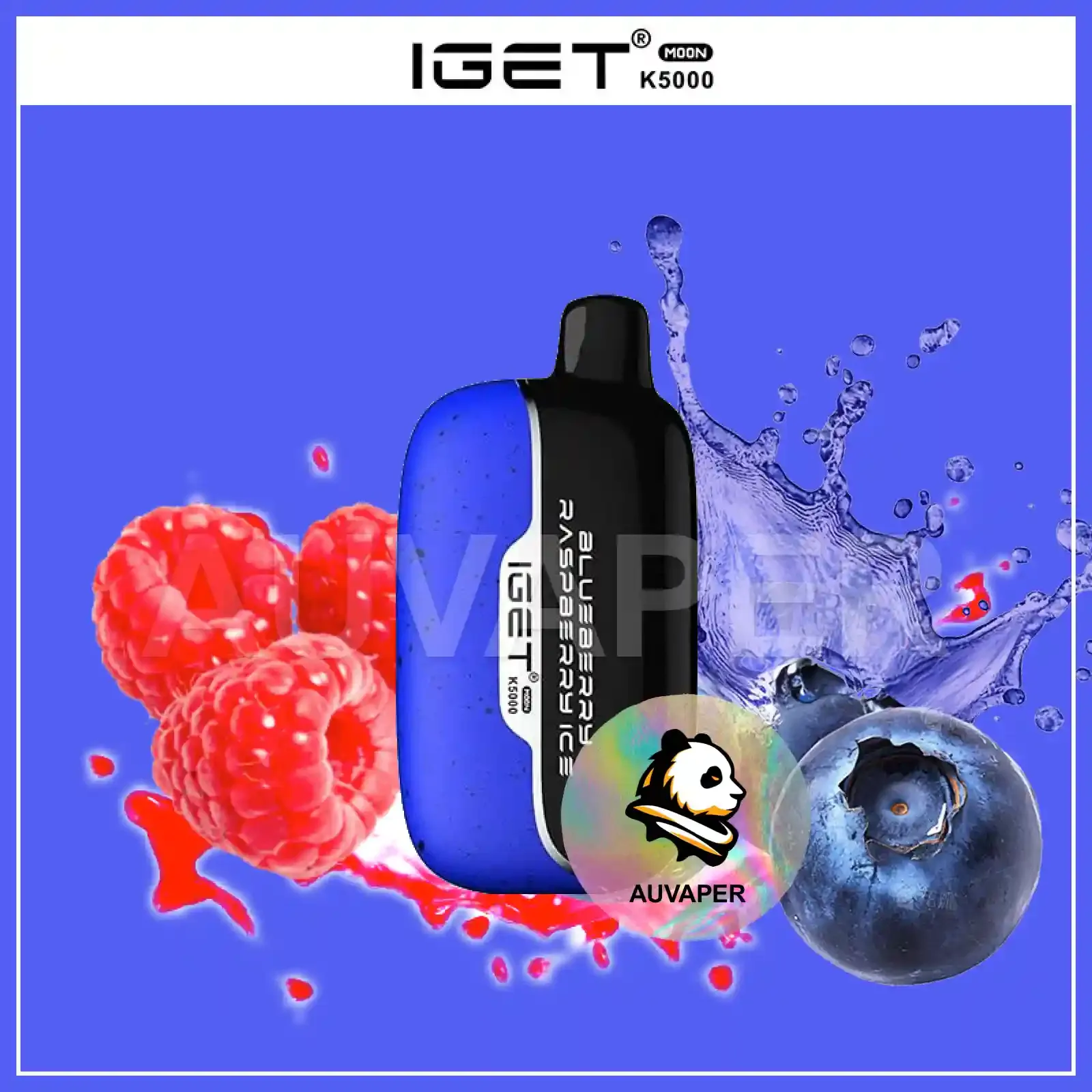 Iget Moon Blueberry Raspberry Ice 5000puffs - AUVAPER