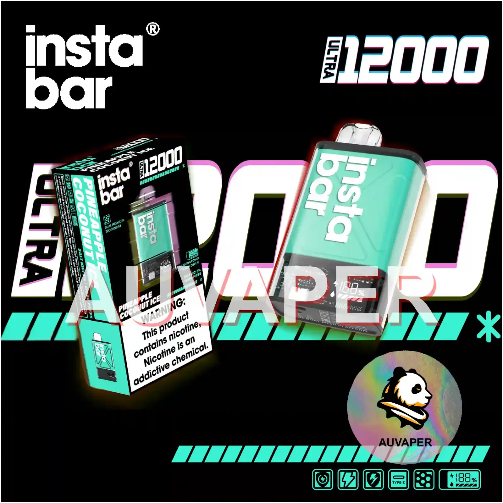 Cool Mint Insta Bar Ultra-AUVAPER