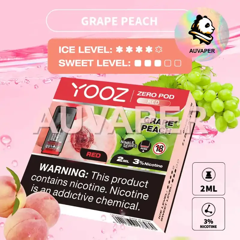  Grape Peach Zero Pod(2per box)-AUVAPER