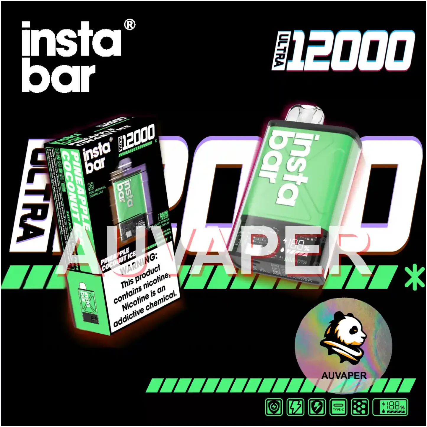 Kiwi Passion Fruit Guava Insta Bar Ultra-AUVAPER
