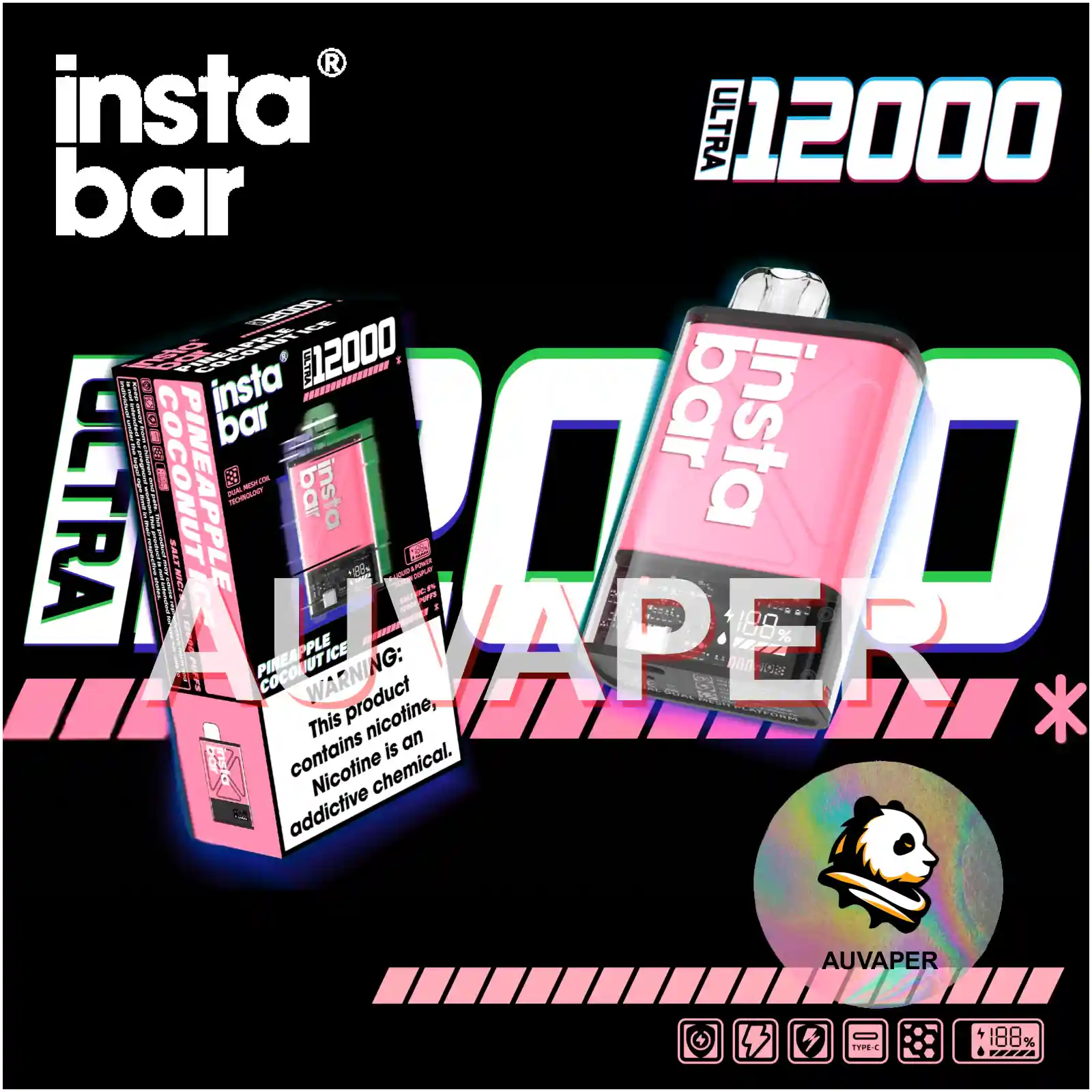 Pink Lemonade Insta Bar Ultra-AUVAPER