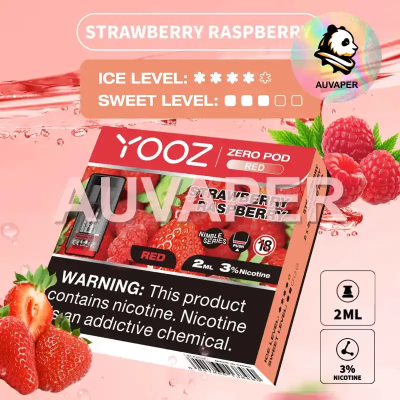  Strawberry Raspberry Zero Pod(2per box)-AUVAPER