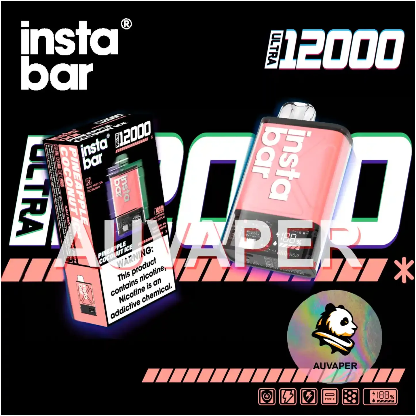 Tequila Sunrise Insta Bar Ultra-AUVAPER