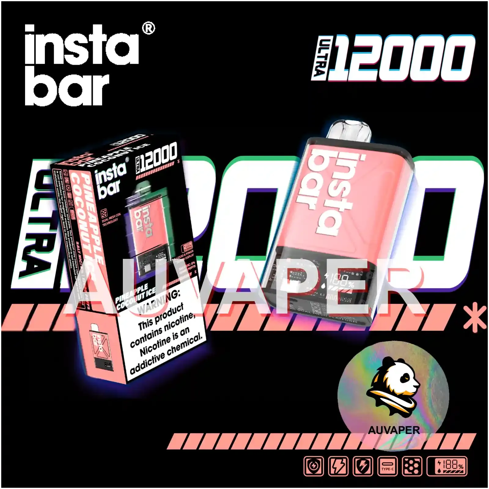 Tequila Sunrise Insta Bar Ultra-AUVAPER