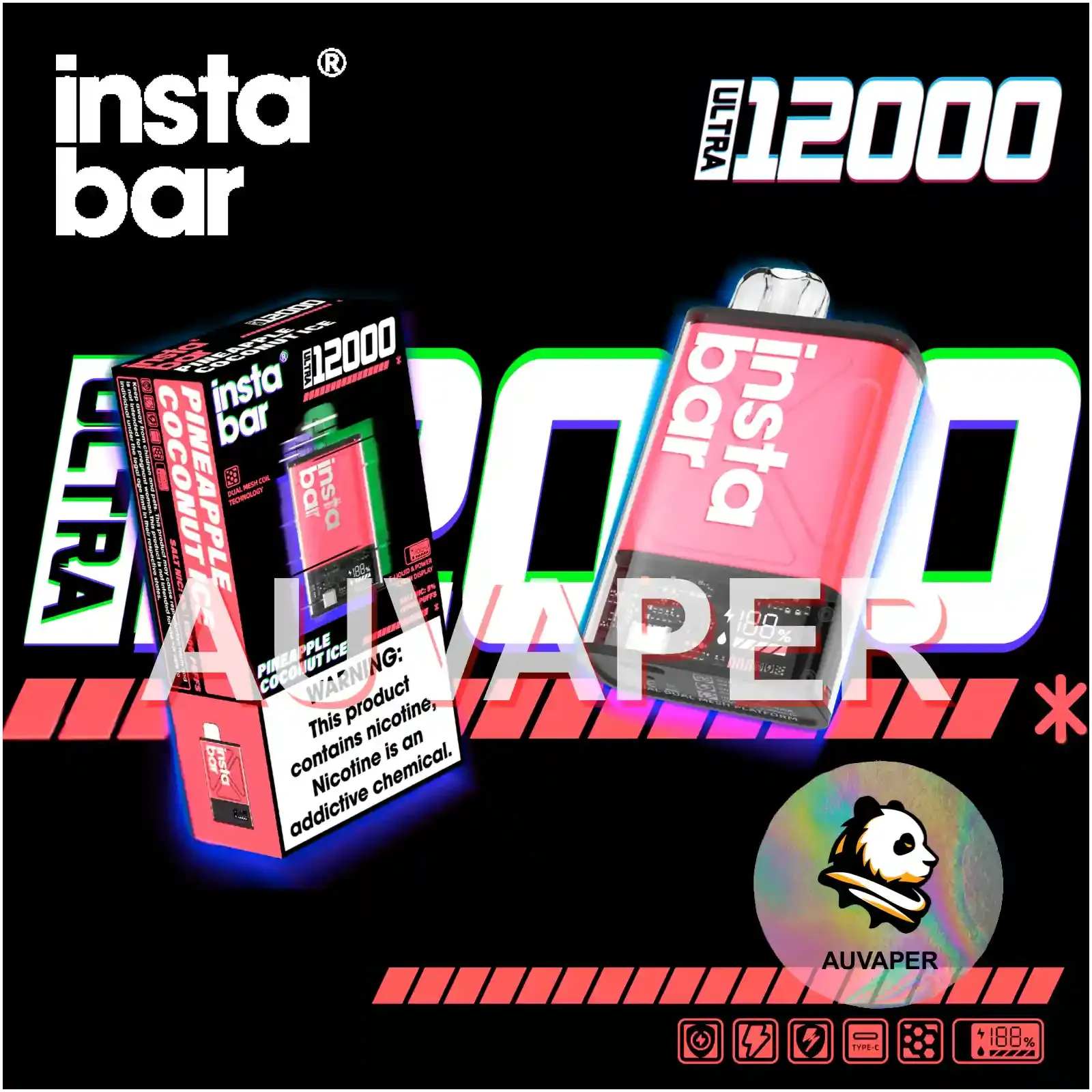 Watermelon lce Insta Bar Ultra-AUVAPER