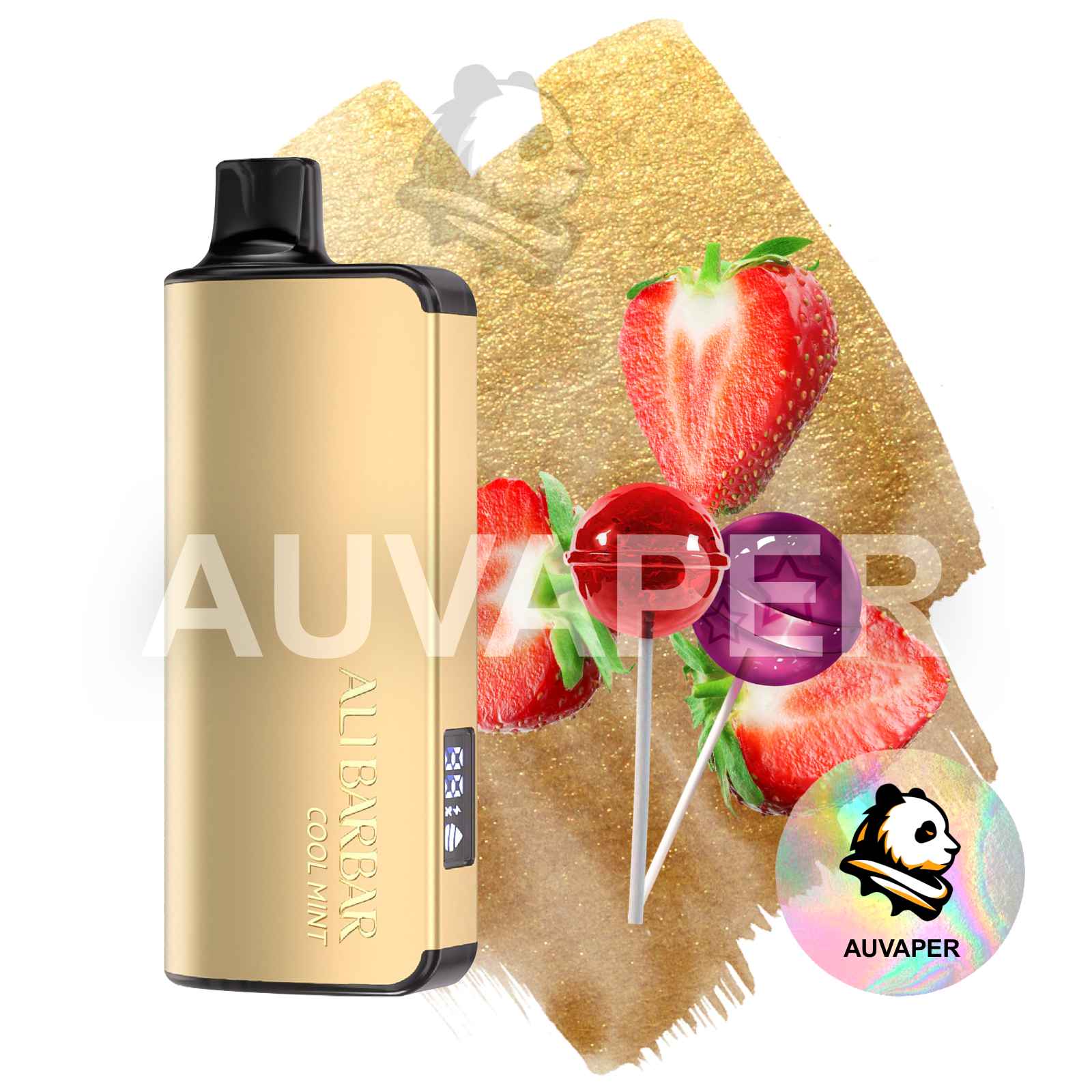 Chupa Chups Strawberry Alibarbar Ingot-AUVAPER