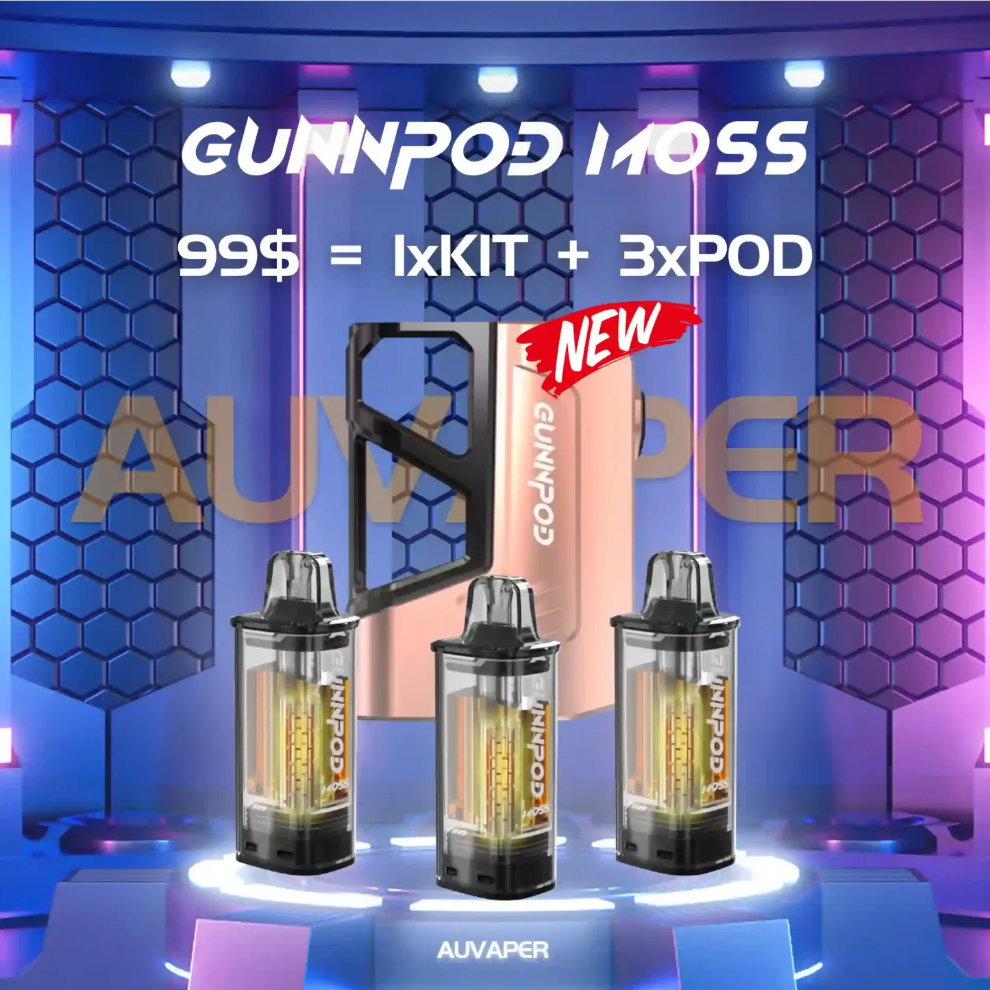  NEW GUNNPOD MOSS Limited Edition Packages：1kit+3POD