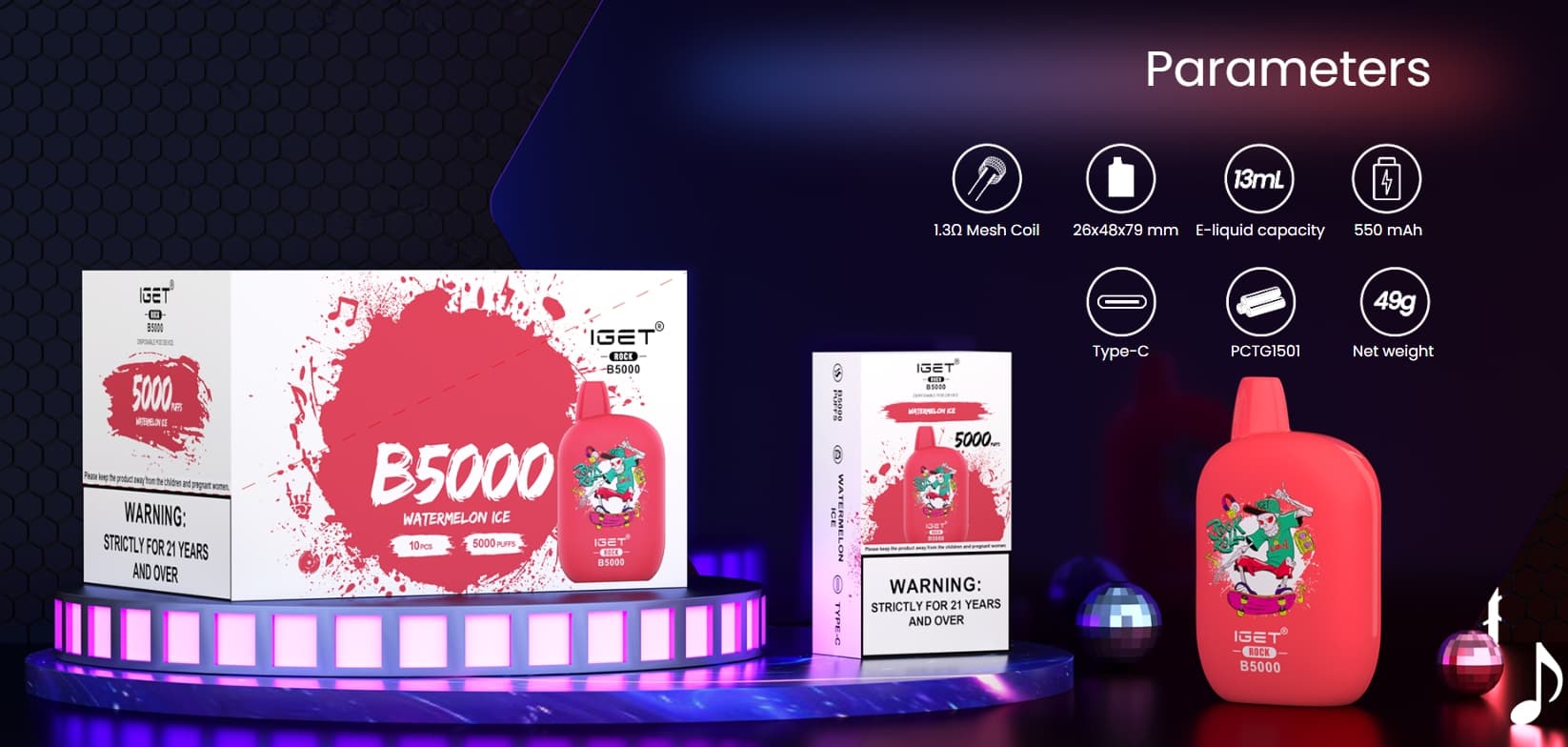 iget rock b5000 parameters