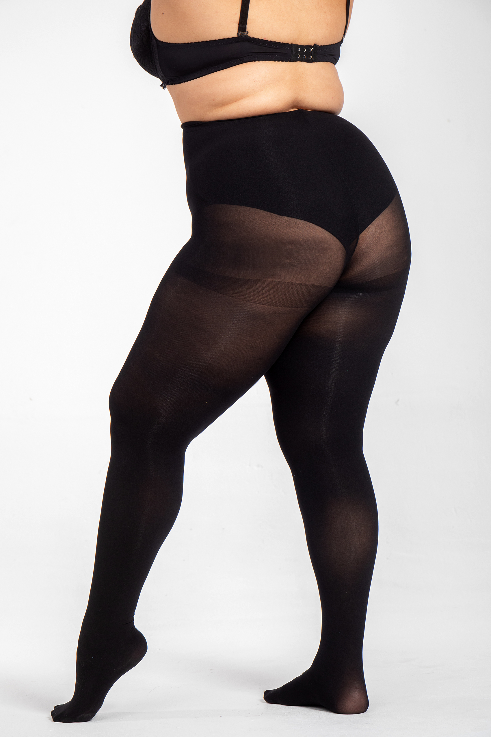 2 Pack Women's 60D Plus Size Opaque Control-Top Pantyhose
