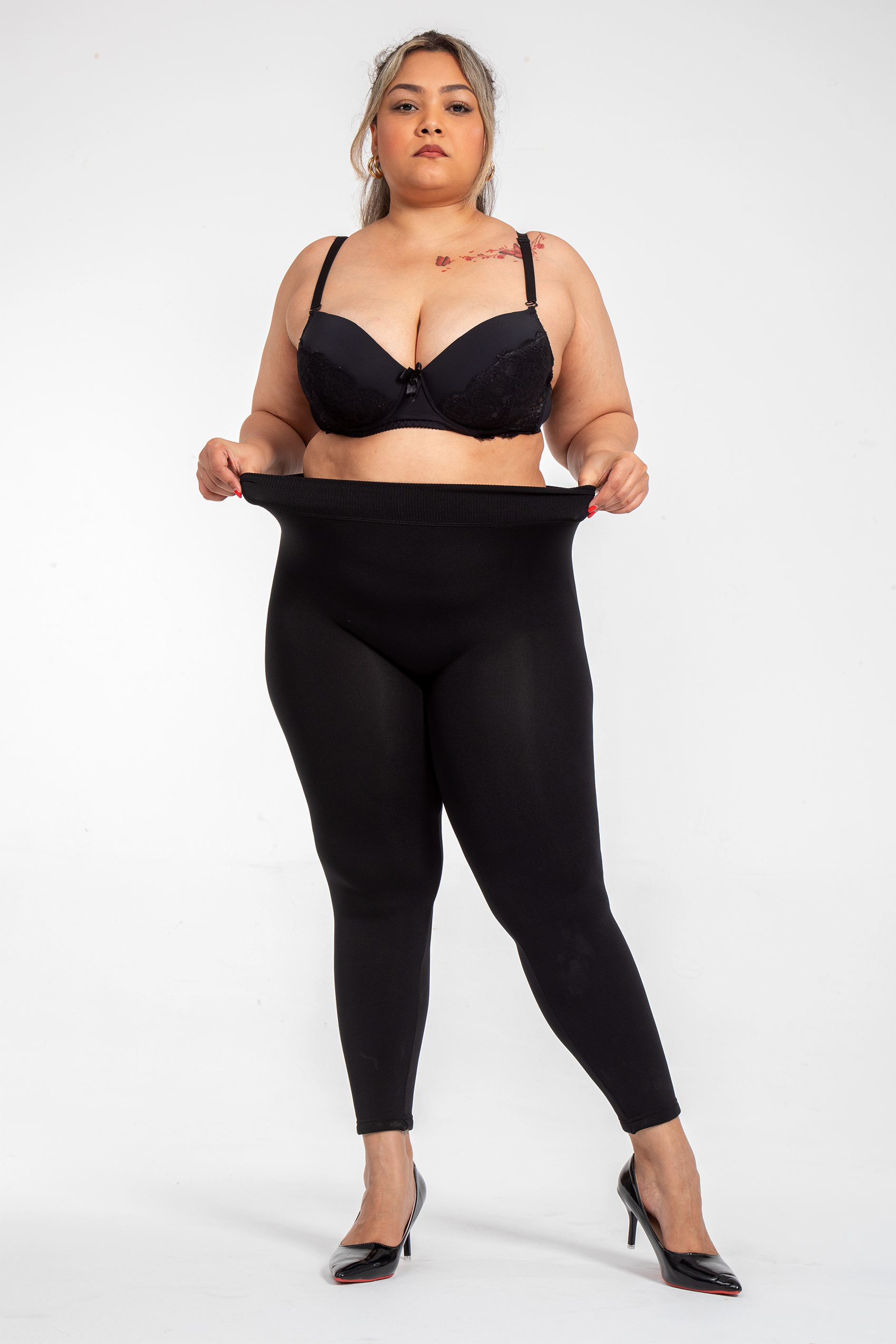 2 Pack Women's Plus Size  Fleece Lined Leggings 