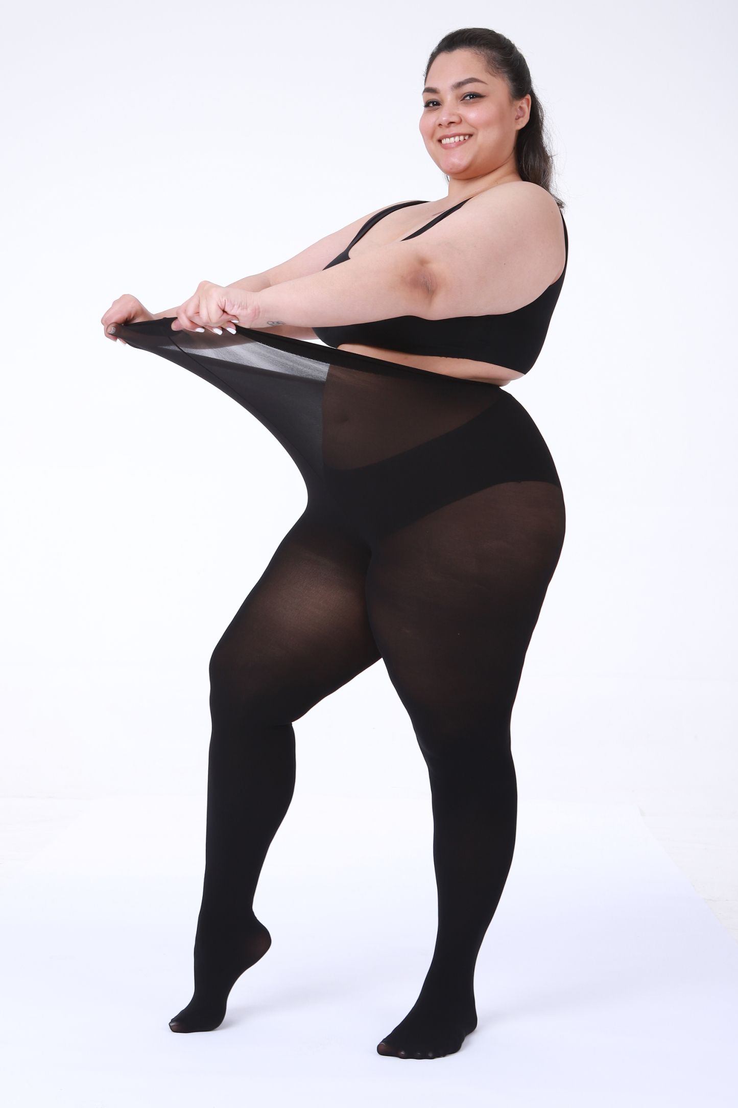 2 Pairs 70D Plus Size Opaque Tights