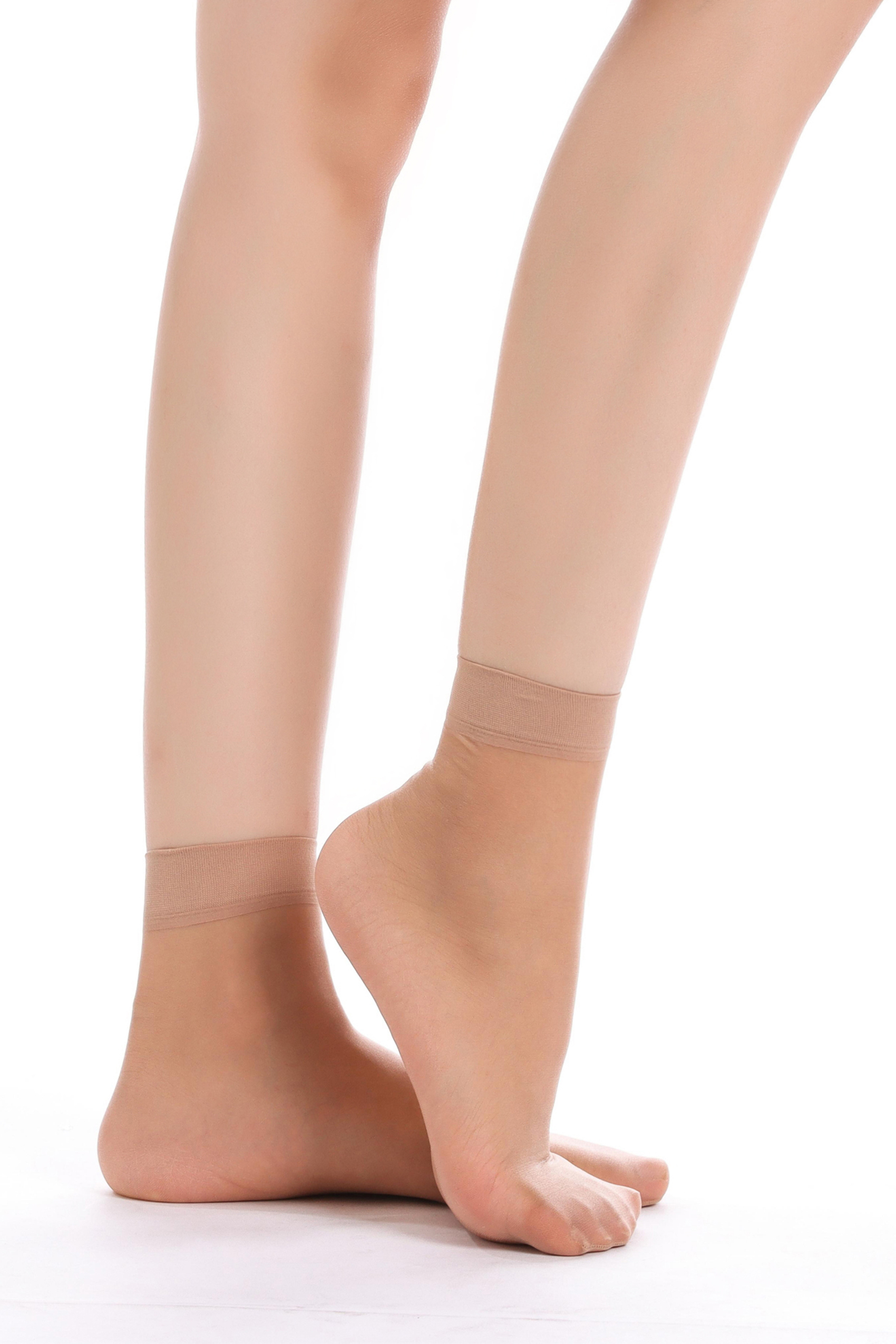 10 Pairs Women's Ankle High Sheer Socks