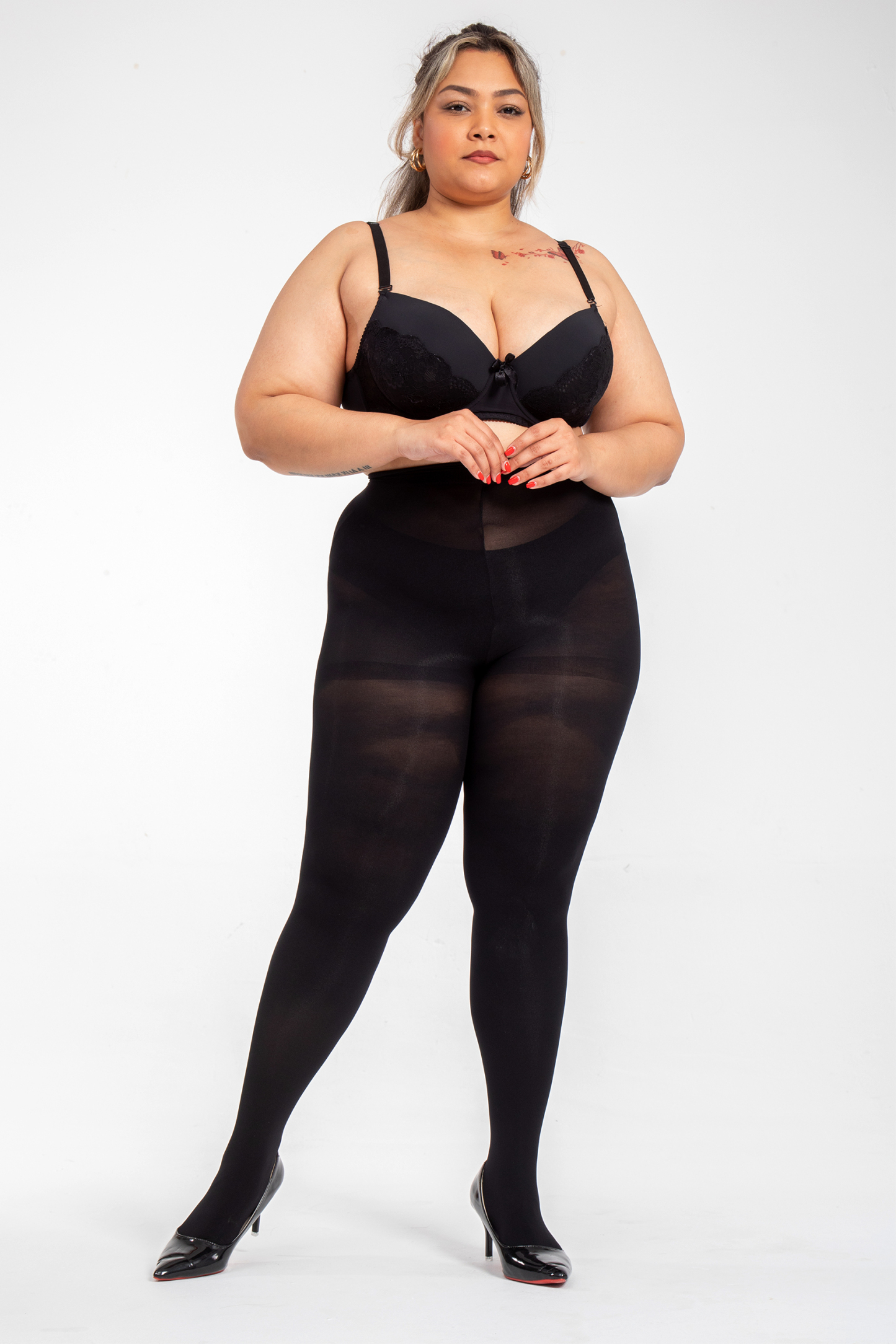 2 Pack Women's 60D Plus Size Opaque Control-Top Pantyhose