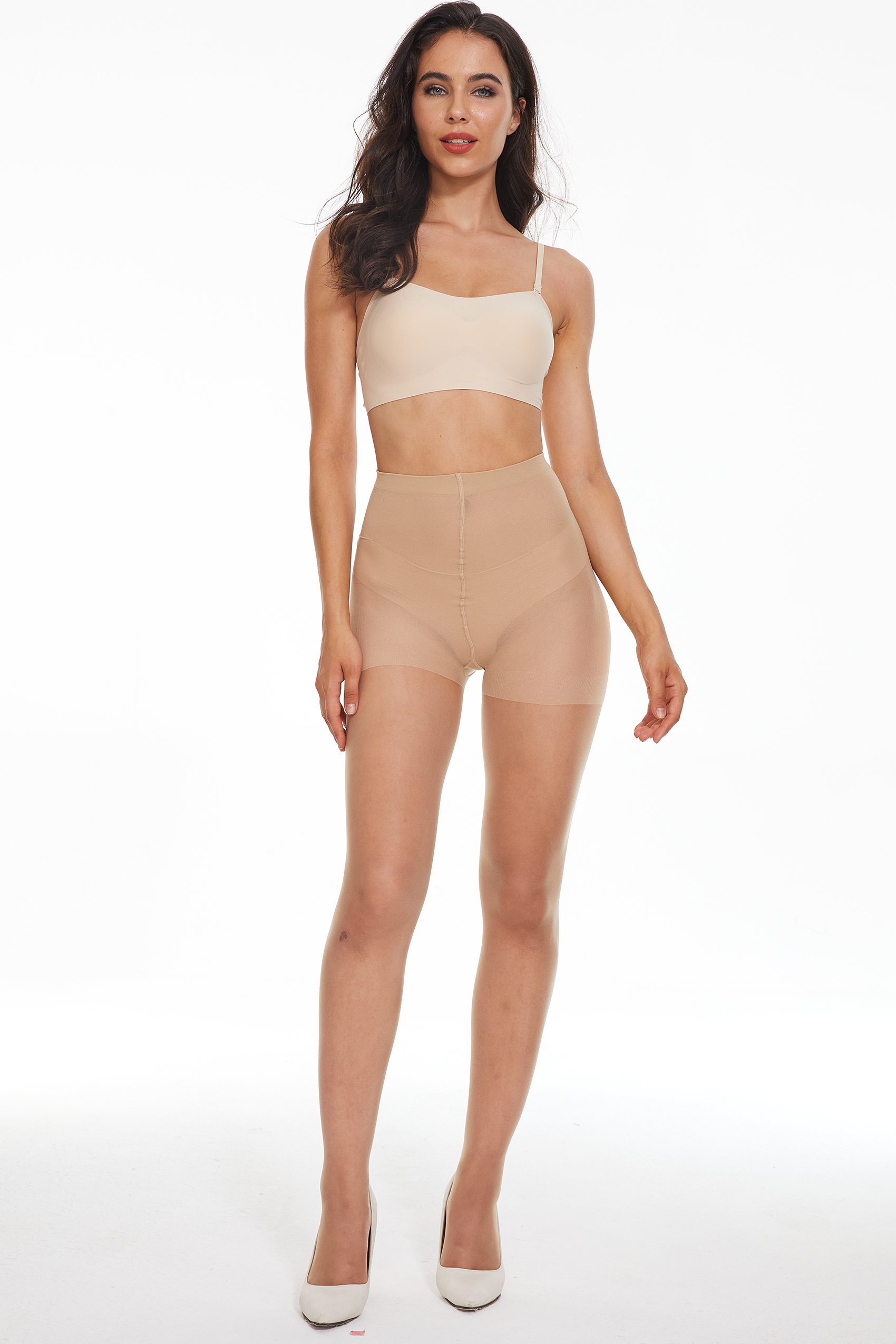 4 Pack Women's Sheer Tights 20 Denier Ultra transparent Control Top Pantyhose with Reinforced Toes