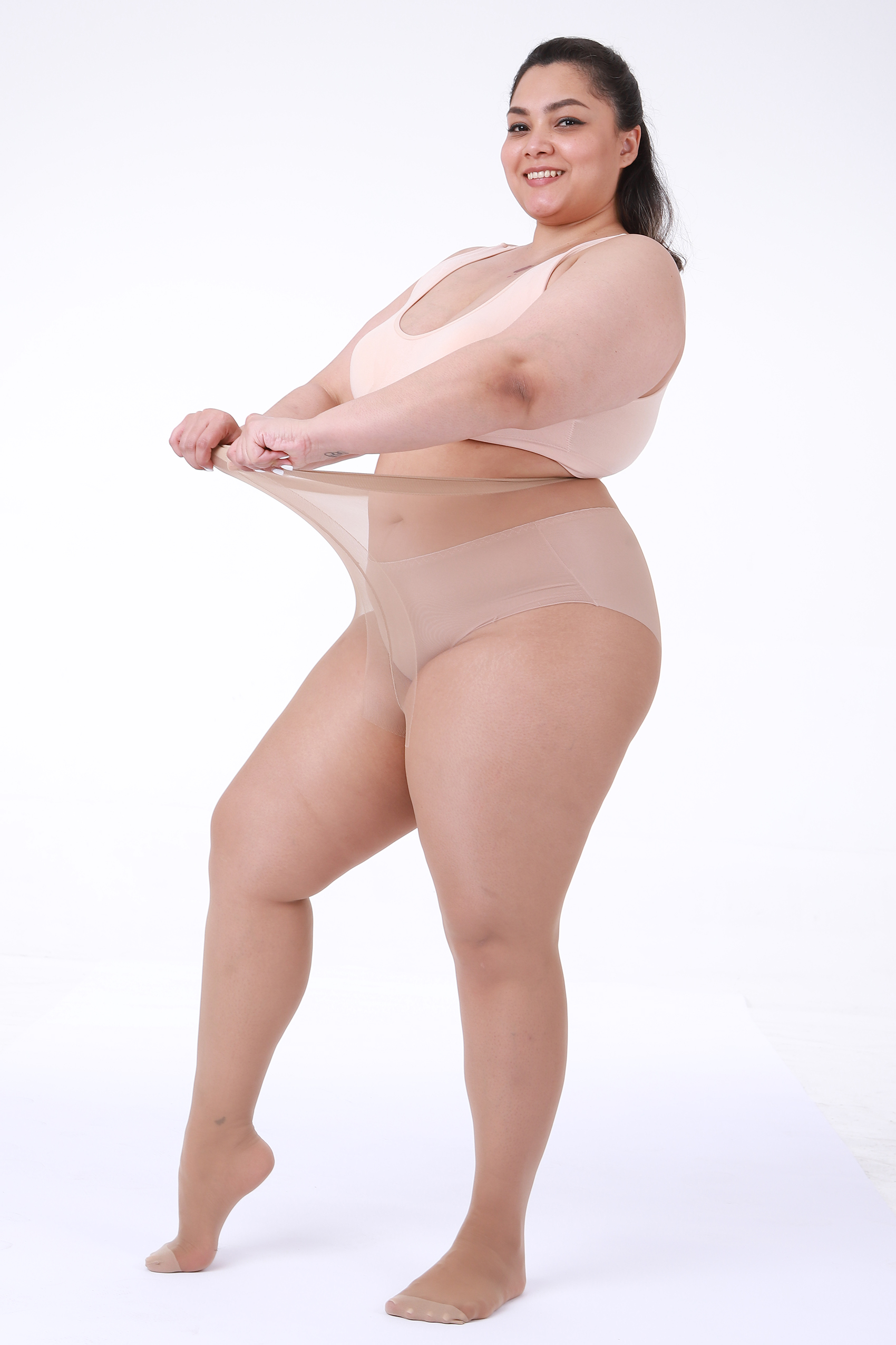  3-Pack Sheer Tights for Women – T-Crotch 40D Plus Size Pantyhose 