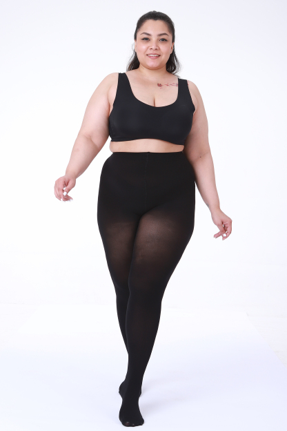 2 Pairs 70D Plus Size Opaque Tights 