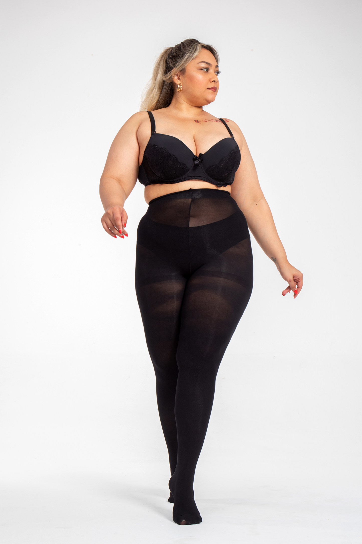 2 Pack Women's 60D Plus Size Opaque Control-Top Pantyhose