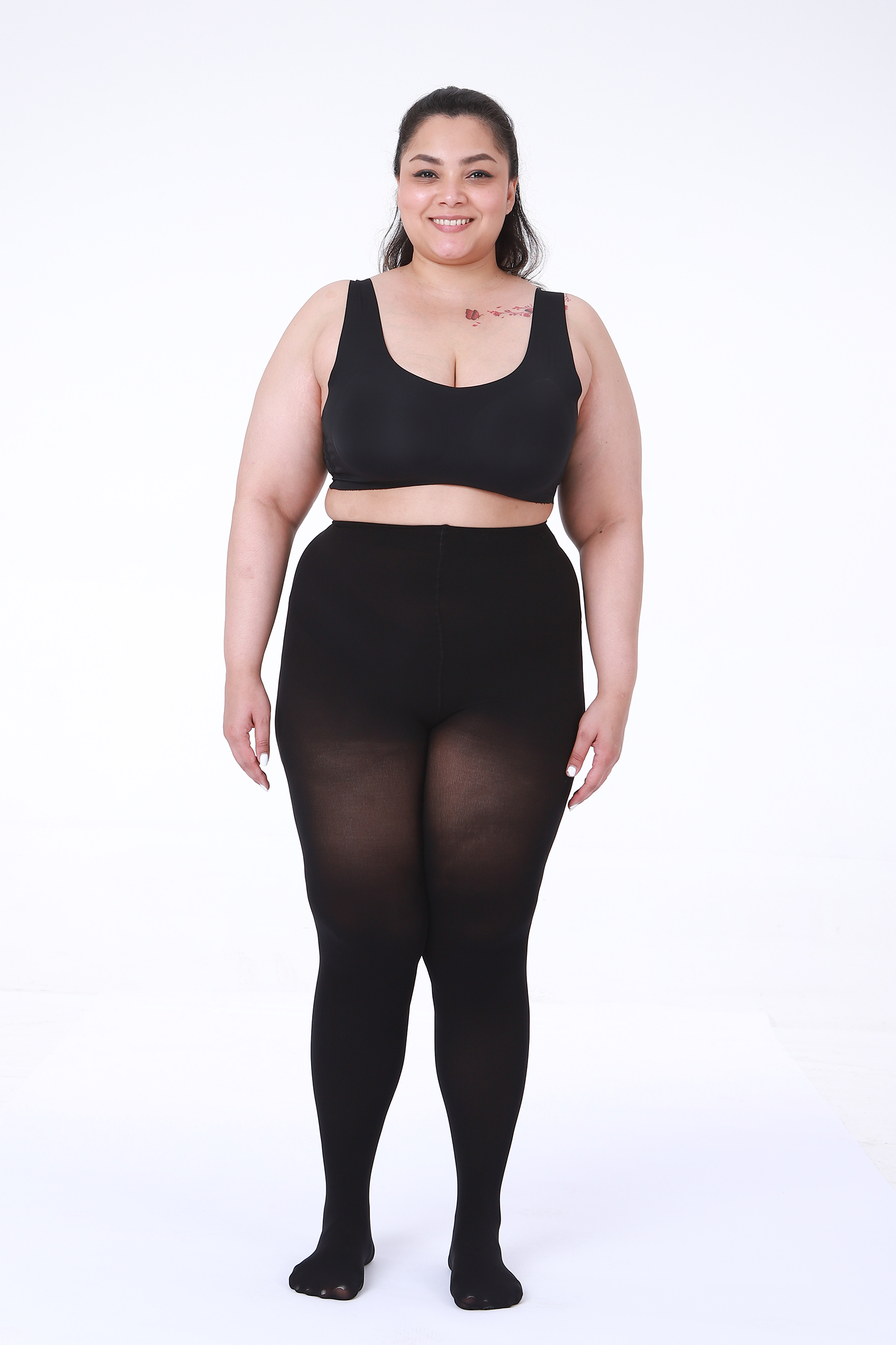 2 Pairs 70D Plus Size Opaque Tights 