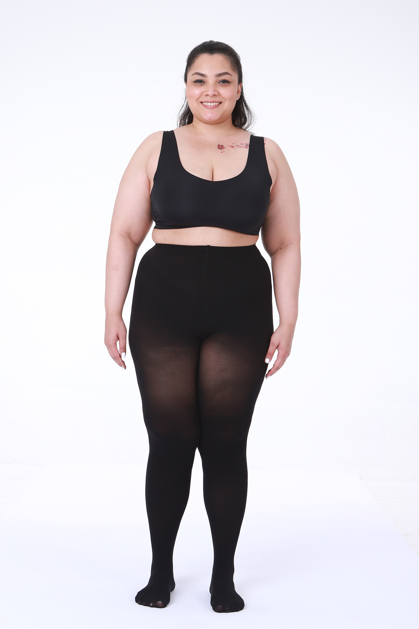 2 Pairs 70D Plus Size Opaque Tights 