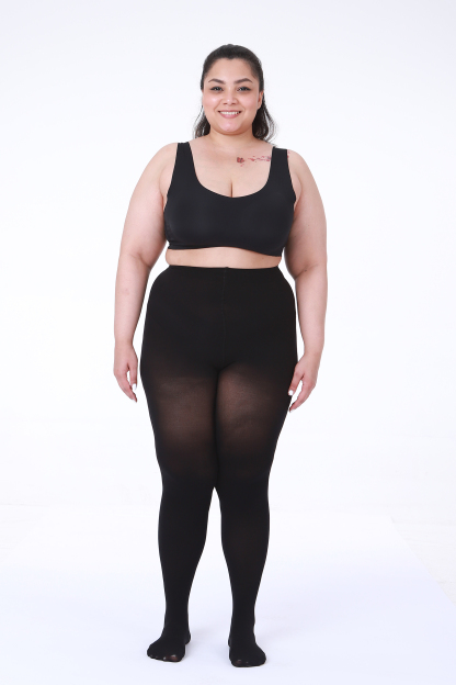 2 Pairs 70D Plus Size Opaque Tights 