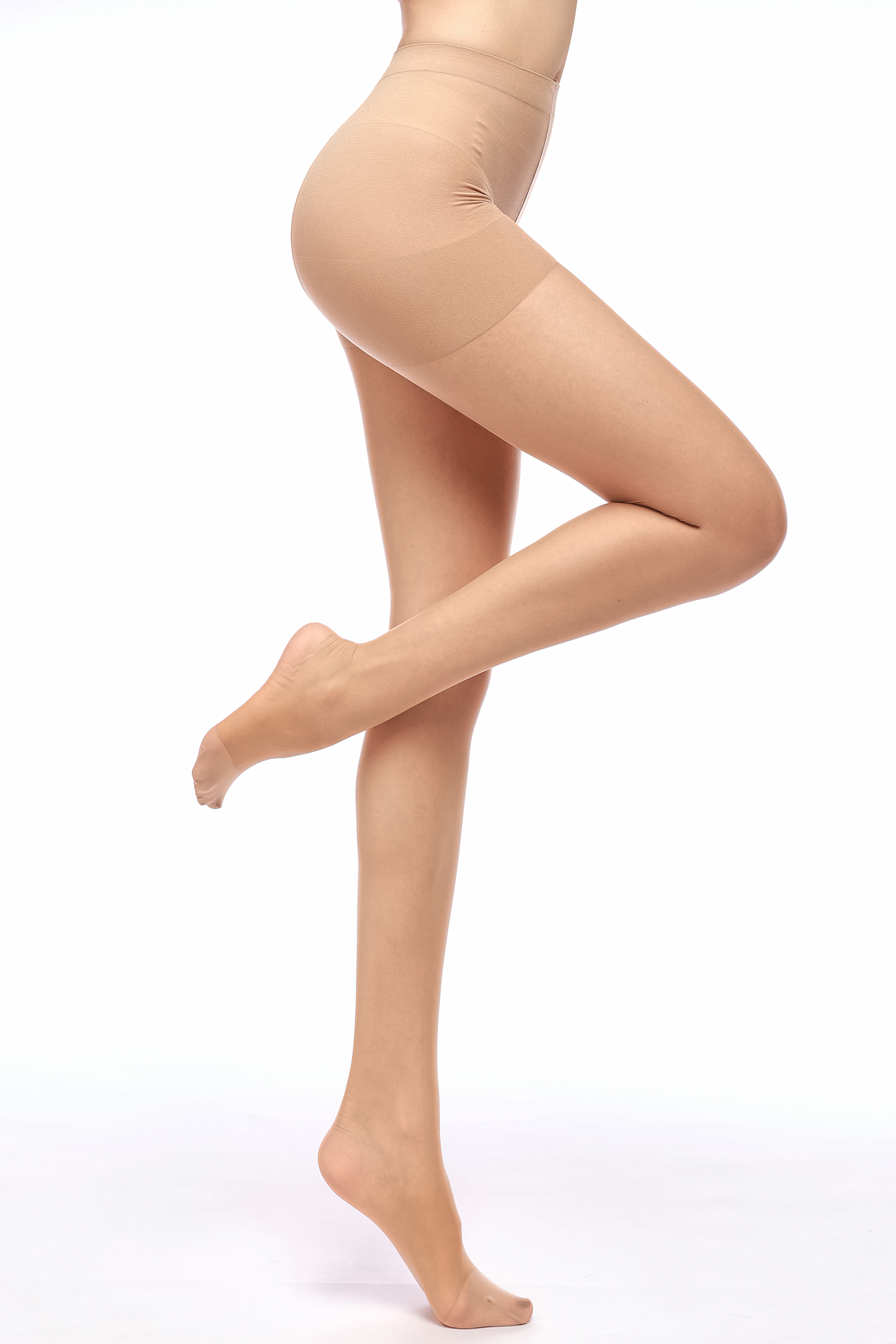 4-Pack Control Top Pantyhose Sheer Black Tights 30D