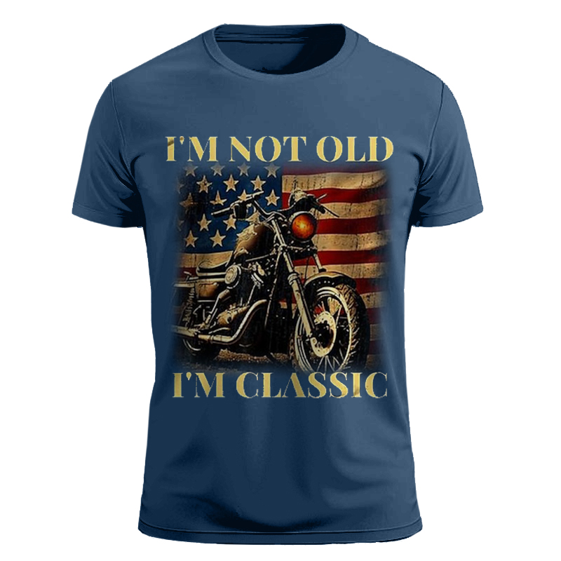 Motorcycle American Flag Retro Vintage Men's 3D Print T shirt