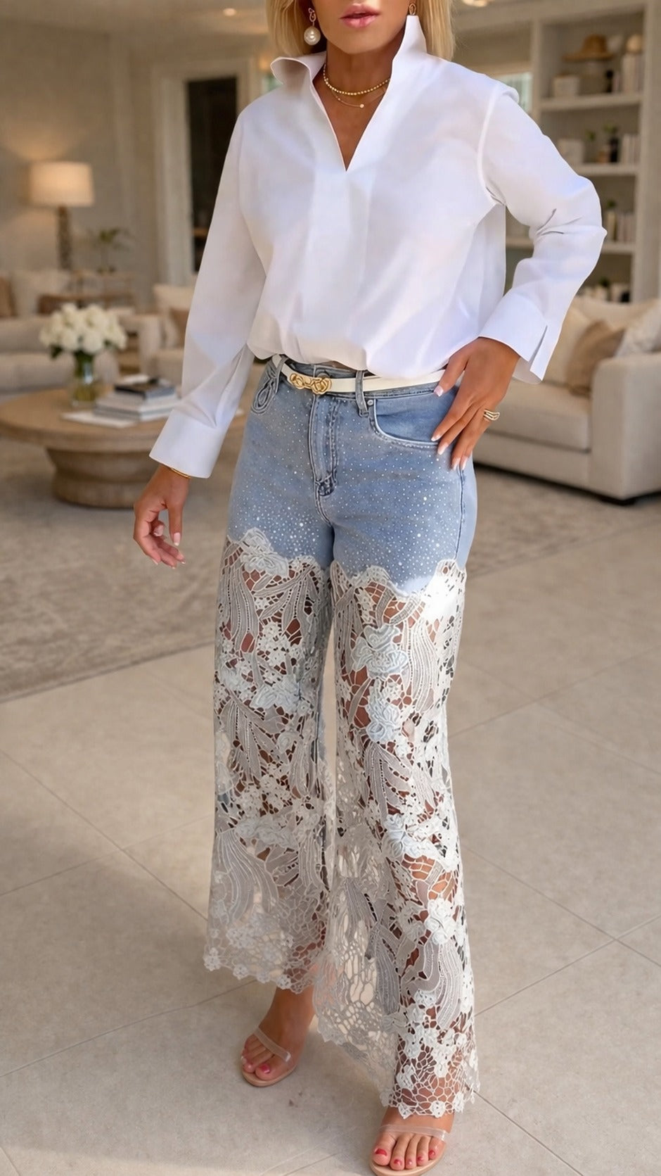 Women's Casual Shirt and Trendy Jeans