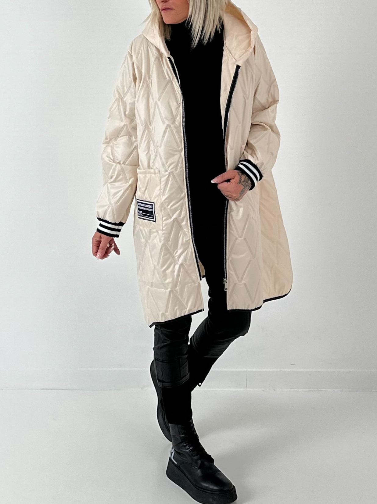 Womens Hooded Casual Coat