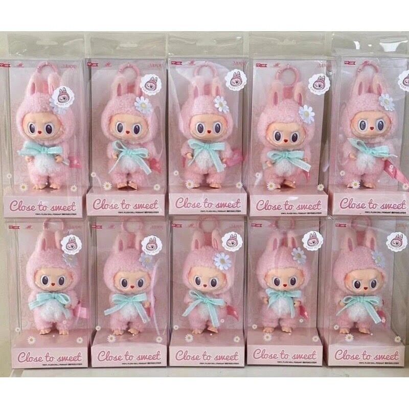 (Authentic) Pop Mart Labubu Mokoko V1 Close To Sweet Plush Doll Keychain 17cm