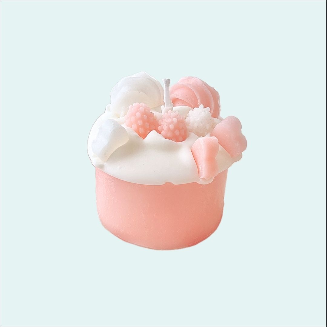 Pink Cream Cupcake Candles - Valentine's Day & Birthday Gift-Cozyolo Home Decor & Candle