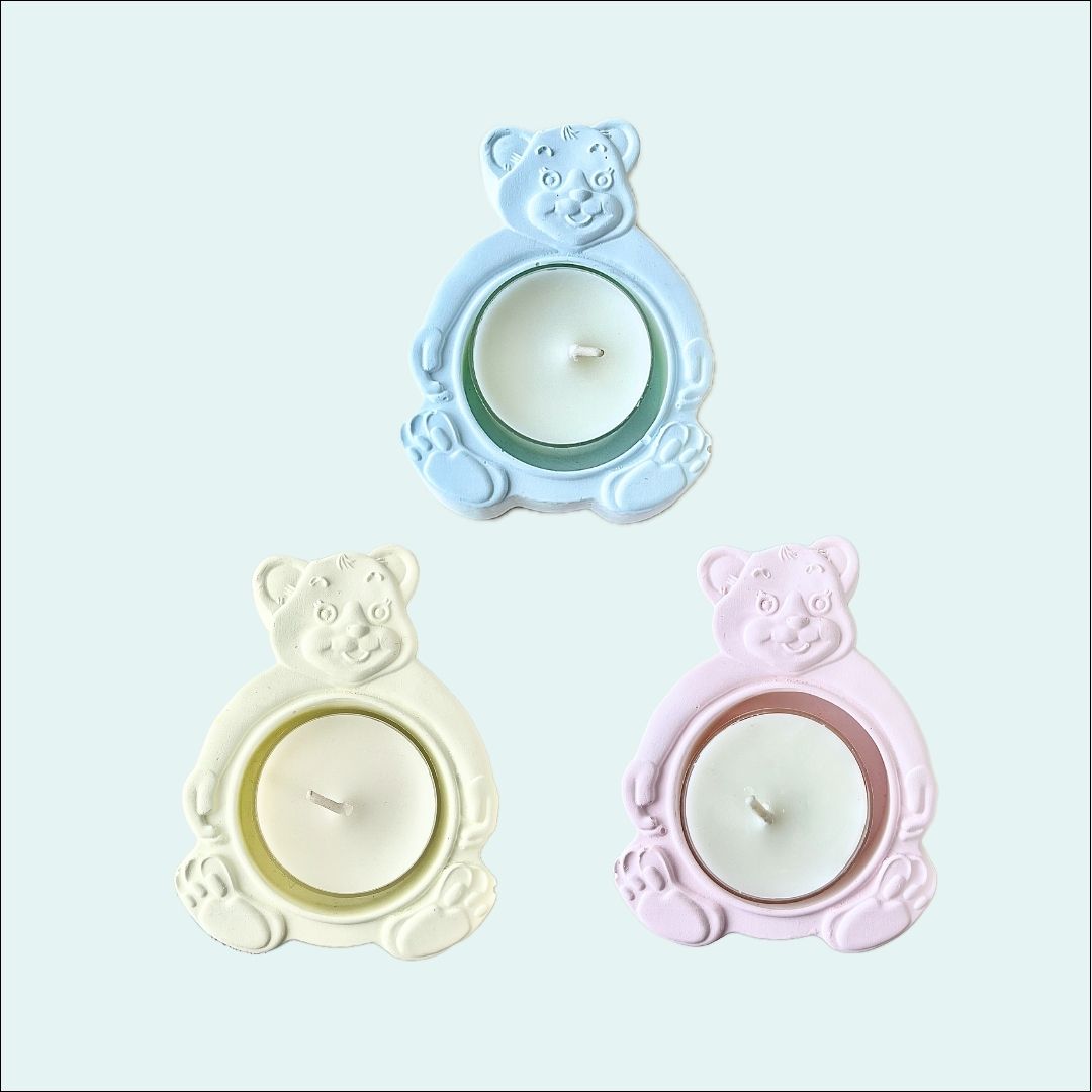 Macaron-Colored Cute Bear Candles-Cozyolo Home Decor & Candle