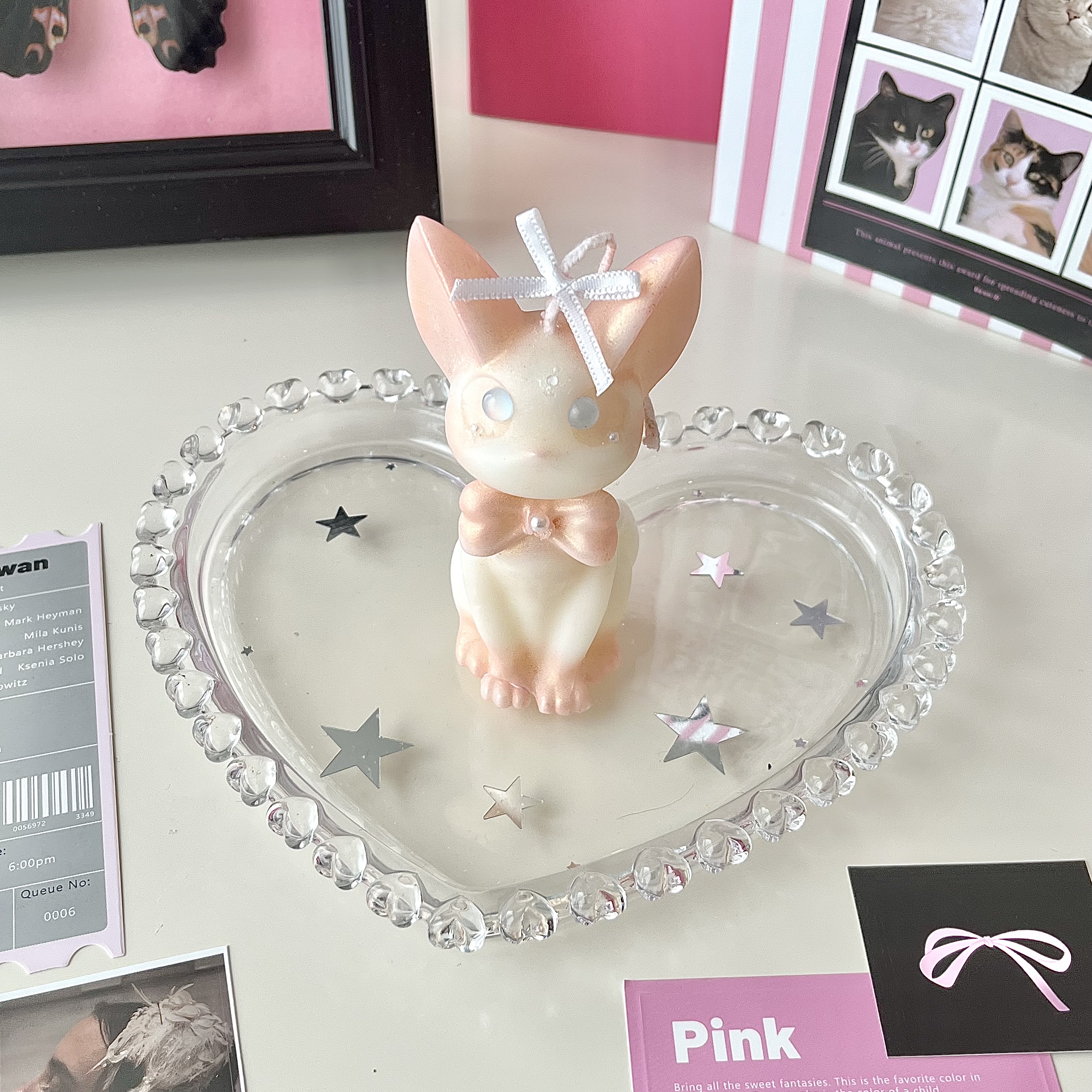 Glazy Eyes Glittery Cat Candle -Cozyolo Home Decor & Candle