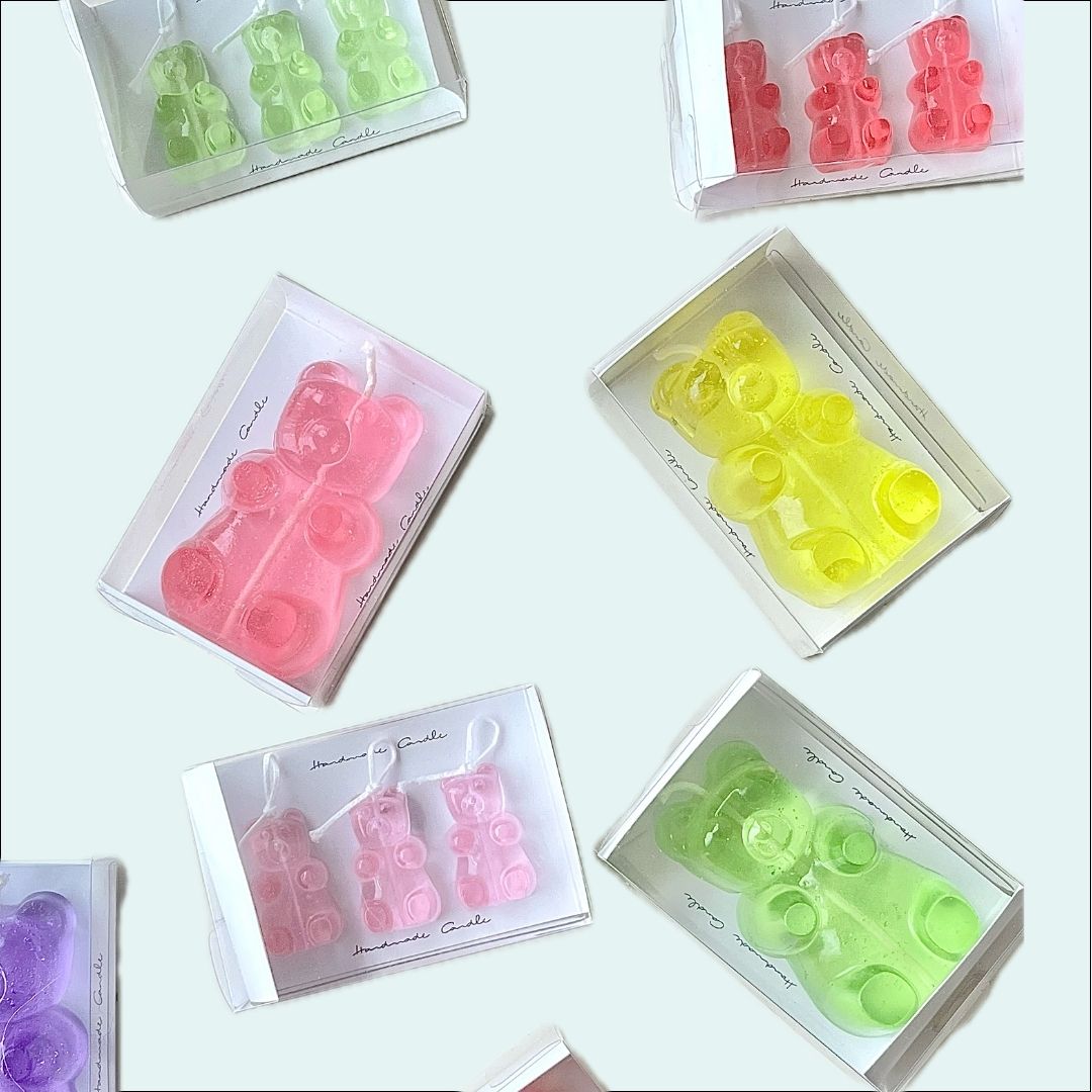 Colorful Gummy Bear Jelly Candle, Multiple Colors-Cozyolo Home Decor & Candle
