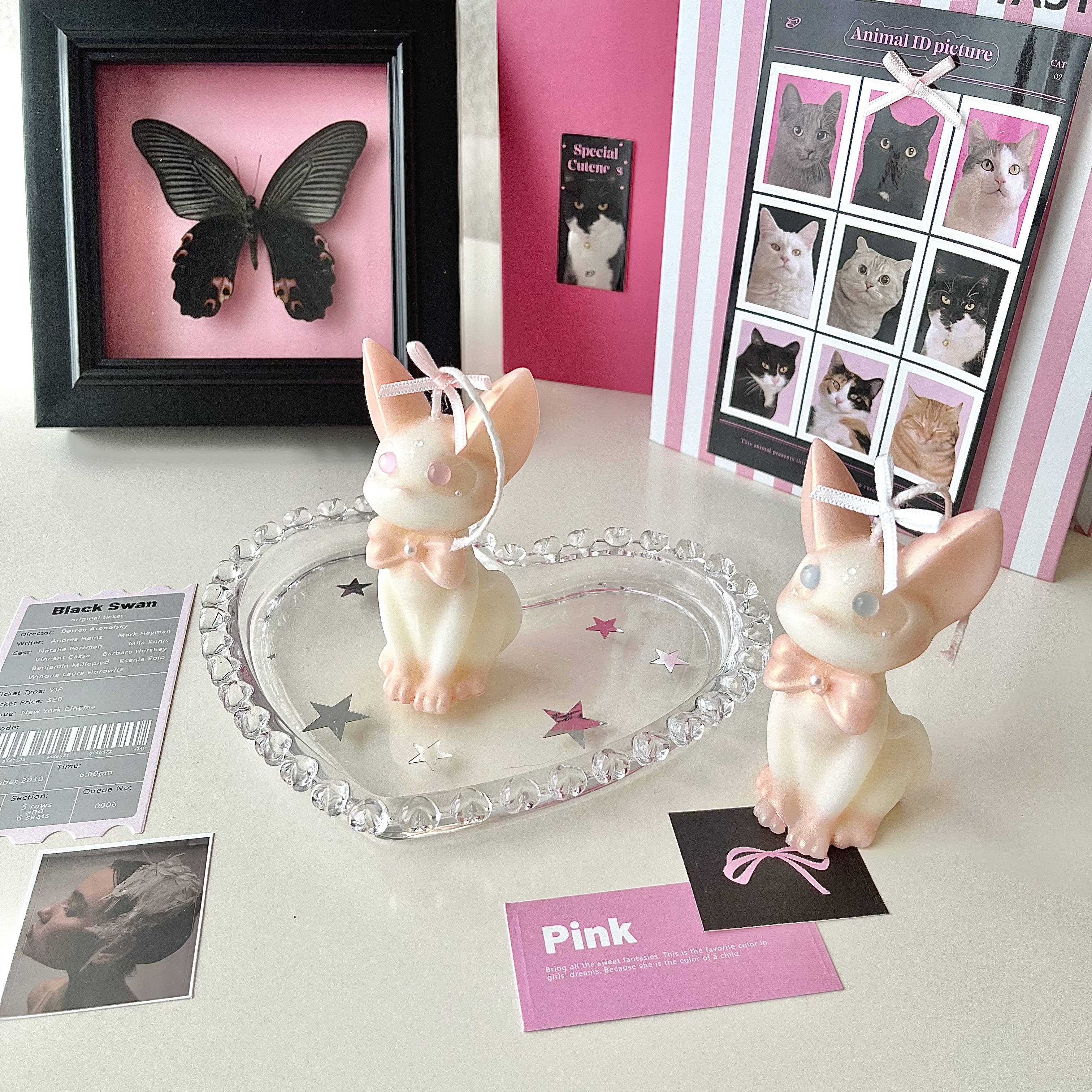 Glazy Eyes Glittery Cat Candle -Cozyolo Home Decor & Candle