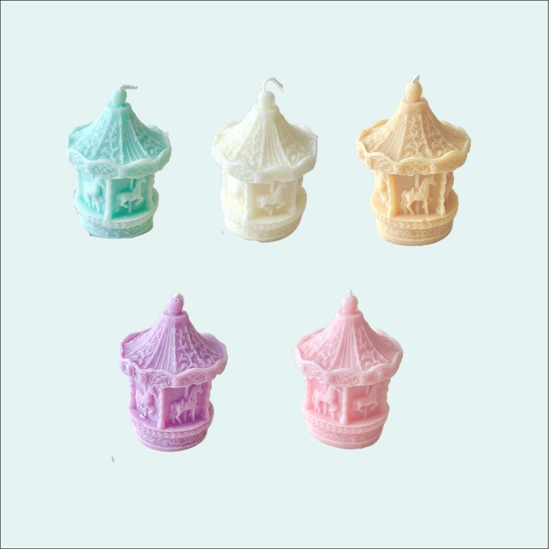 Carousel-Shaped Candles- Five Colors-Cozyolo Home Decor & Candle