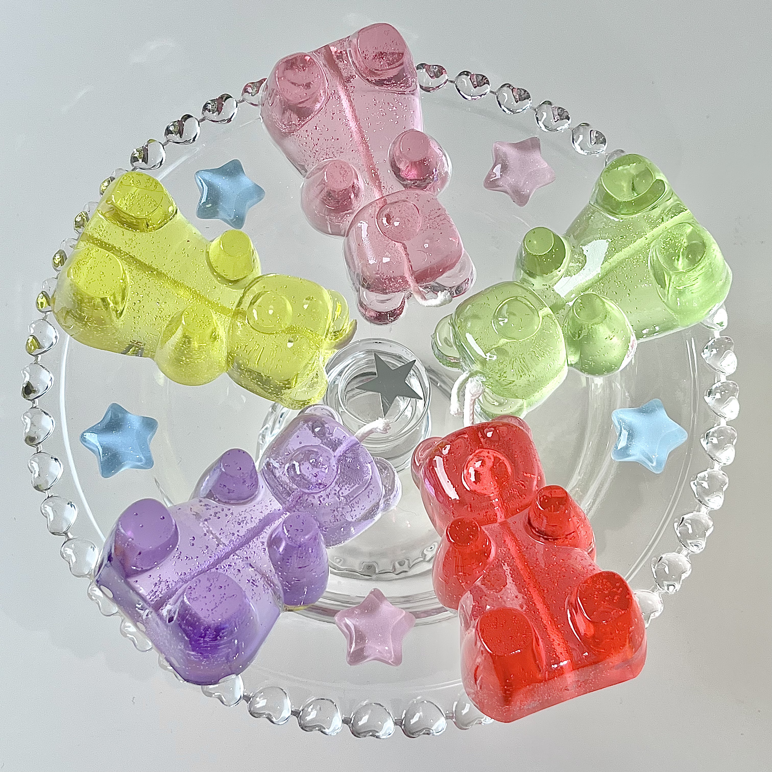 Colorful Gummy Bear Jelly Candle, Multiple Colors-Cozyolo Home Decor & Candle