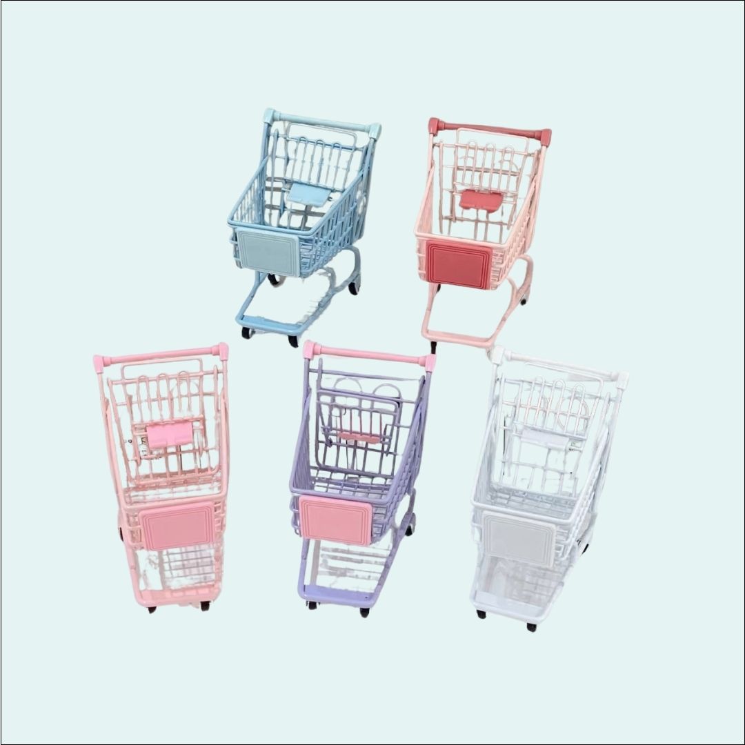 Mini Cart Desktop Organizer – Cute Storage for Jewelry & Stationery, 6 Colors-Cozyolo Home Decor & Candle