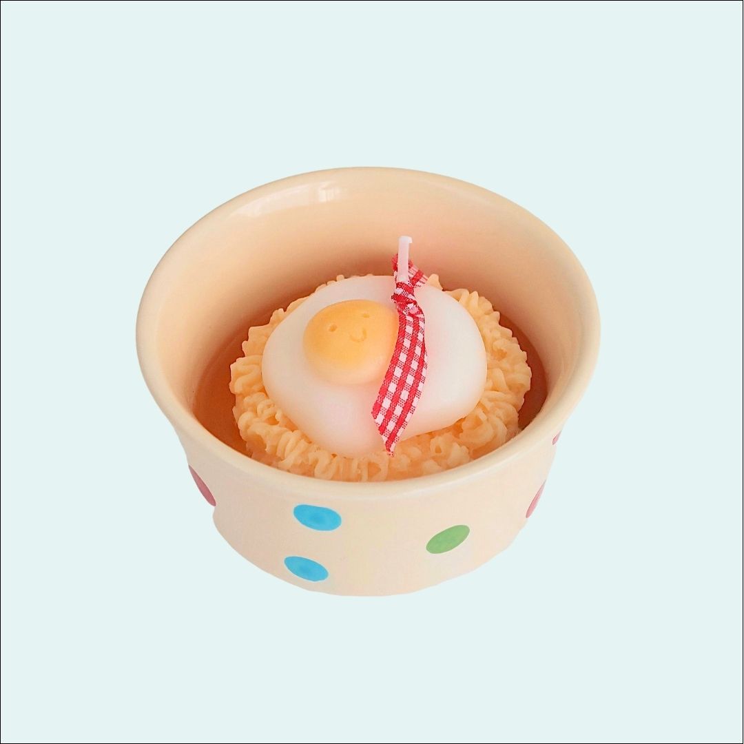Cute Fried Egg Ramen Candle-Cozyolo Home Decor & Candle