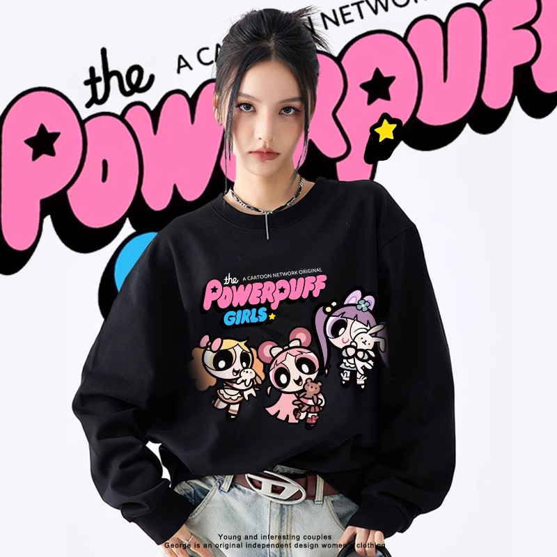 Powerpuff Girls Oversized Crewneck Sweatshirt 